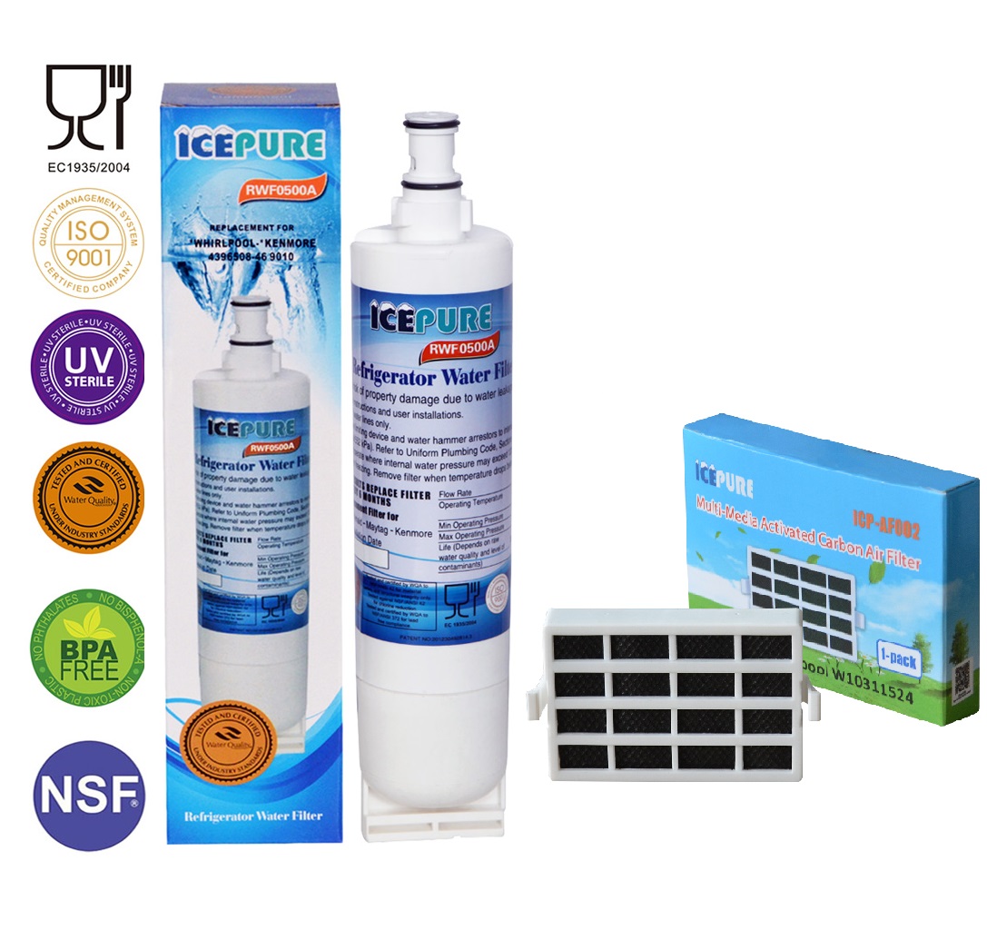 Alapure Waterfilter geschikt voor Bauknecht SBS003- en Antibacteriele Luchtfilter HYG001