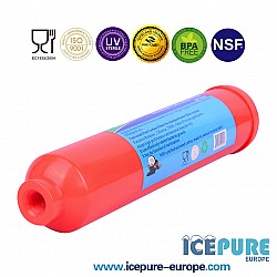 Inline Post Carbon Waterfilter Zilver Koolstof van  Icepure ICP-T33-S