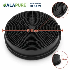 Alapure Koolstoffilter geschikt voor Elica Type 47 / CFC0141497 / F00479/1S (2 St.)