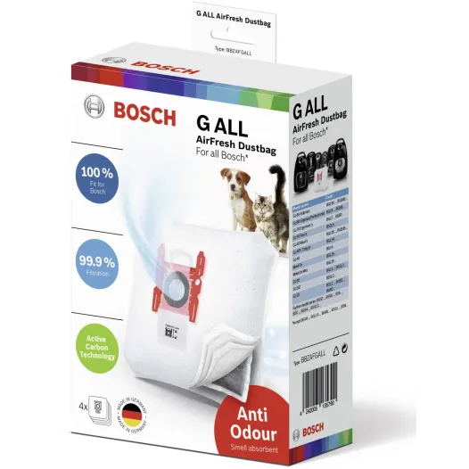 Bosch Vacuüm stofzuigerzak - type G all- 4 stuks 17002915
