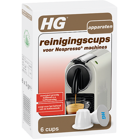 HG reinigingscups voor Nespresso machines