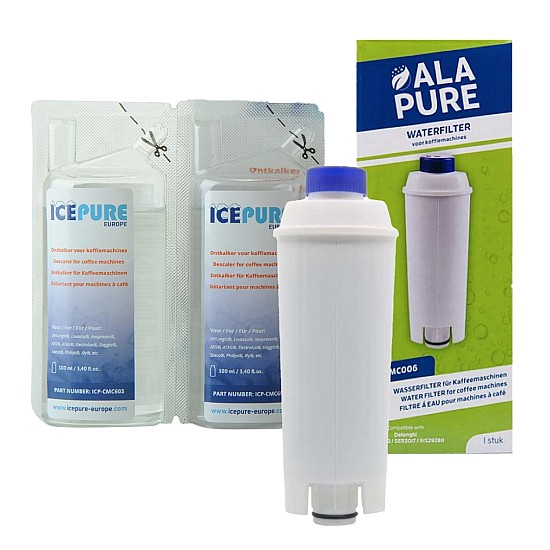 Delonghi Onderhoudsset FMC006 Waterfilter + ALA-CMC603 Ontkalker