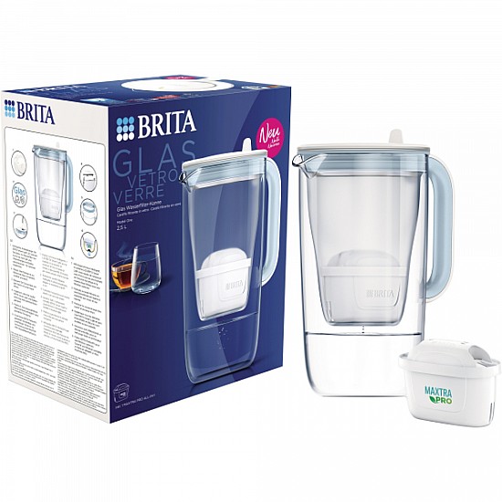 BRITA Glazen Waterfilterkan + MAXTRA PRO Waterfilter