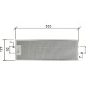 Alapure Metaalfilter geschikt voor Ikea 481248058305 533x177x10mm