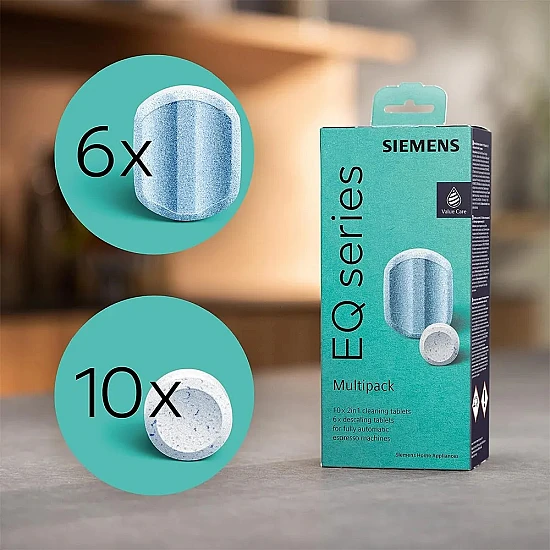 Siemens EQ Series Multipack Ontkalkings- en Reinigingstabletten TZ80003A / 00312291 Siemens EQ Series Multipack Ontkalkings- en Reinigingstabletten TZ80003A / 00312291