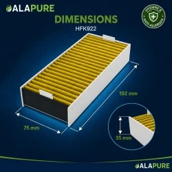 Alapure CleanAir Koolstoffilter geschikt voor Bosch 17007505 / HEZ9VRCR0 met Anti-Fish