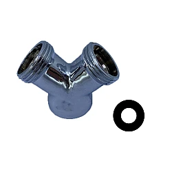 Y-stuk van metaal Voor Wasmachinekraan