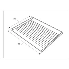 Alapure Grillrooster Oven geschikt voor Beko 460x360mm / 240440219 / 240440155