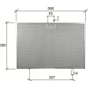 Alapure Metaalfilter geschikt voor Ikea 488000302744 565x380x8mm