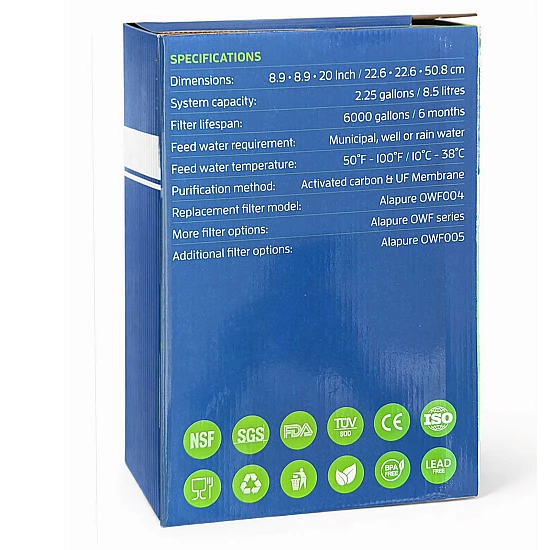 Alapure OWF020 identiek aan British Berkefeld RVS 8,5 liter