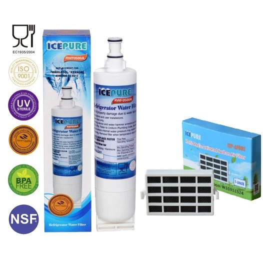 Icepure Filterset geschikt voor Whirlpool SBS002 / 481281729632 en HYG001