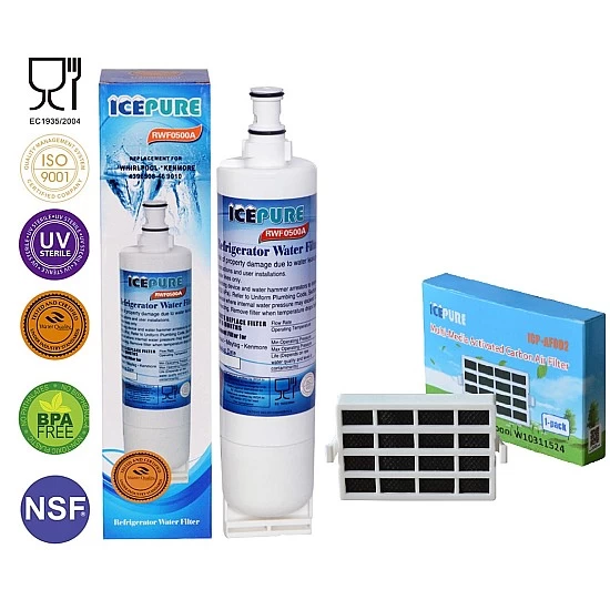 Icepure Filterset geschikt voor Whirlpool SBS002 / 481281729632 en HYG001 Icepure Filterset geschikt voor Whirlpool SBS002 / 481281729632 en HYG001