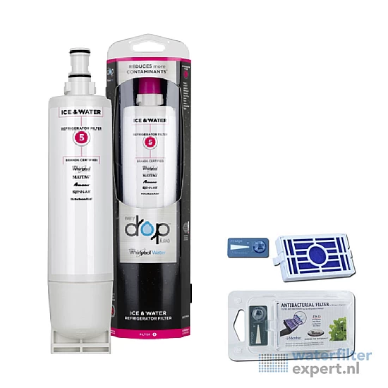 Whirlpool Waterfilter SBS001 + Luchtfilter Antibacterieel ANT001 (SET) Whirlpool Waterfilter SBS001 + Luchtfilter Antibacterieel ANT001 (SET)