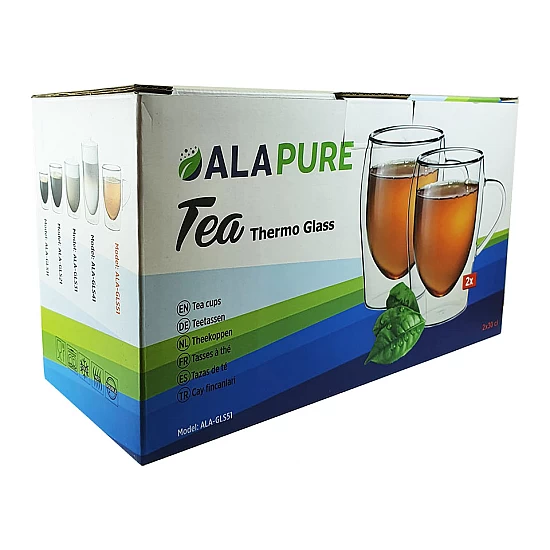 Alapure Dubbelwandige Thee Thermoglazen ALA-GLS51 Alapure Dubbelwandige Thee Thermoglazen ALA-GLS51