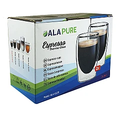 Alapure Dubbelwandige Espresso Thermoglazen Alapure Dubbelwandige Espresso Thermoglazen