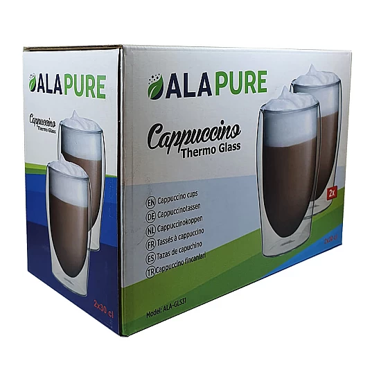 Alapure Scanpart Dubbelwandige Cappuccino Thermoglazen Alapure Scanpart Dubbelwandige Cappuccino Thermoglazen