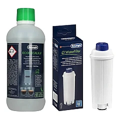 Delonghi Onderhoudsset DLSC002 Waterfilter + DLSC500 Ontkalker Delonghi Onderhoudsset DLSC002 Waterfilter + DLSC500 Ontkalker