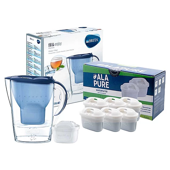 Brita Waterfilterkan Marella Blauw 125233 inclusief 6 Alapure Maxtra+ filters Brita Waterfilterkan Marella Blauw 125233 inclusief 6 Alapure Maxtra+ filters