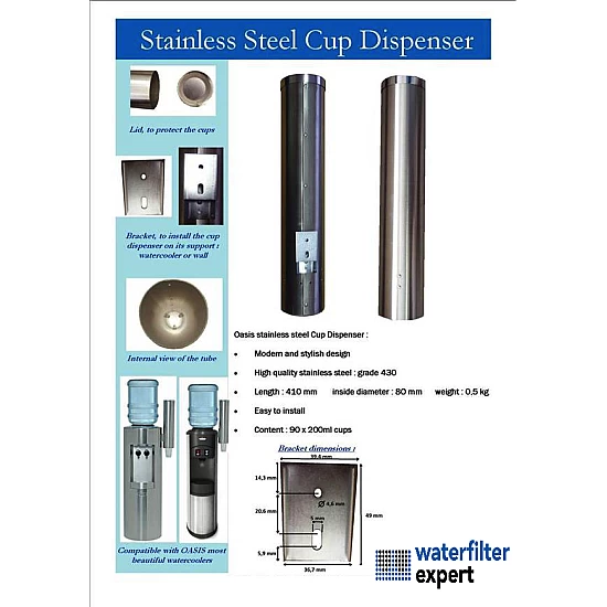 RVS Bekerhouder / RVS Bekerdispenser RVS Bekerhouder / RVS Bekerdispenser