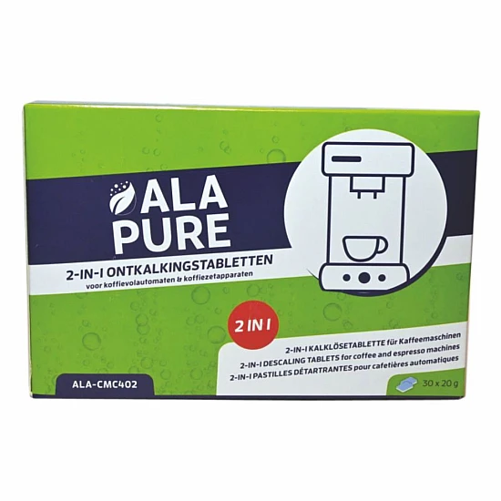 Alapure Universele 2-in-1 Ontkalkingstabletten 20 gram ALA-CMC402 (30st.) Alapure Universele 2-in-1 Ontkalkingstabletten 20 gram ALA-CMC402 (30st.)