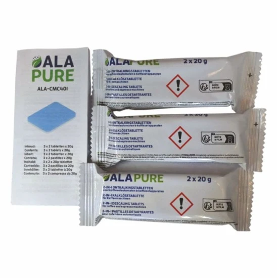 Alapure  2 in 1 Ontkalkingstabletten geschikt voor Gaggenau​​​​​​​ 00311975 / VERO series / TCZ8002 (6x20gr)