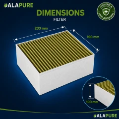 Alapure CleanAir Anti-Vis geschikt voor Siemens 11033934 Koolstoffilter