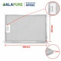 Alapure Metaalfilter geschikt voor Siemens 742967 / 00742967 388x265x8mm