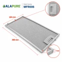Alapure Metaalfilter geschikt voor Bosch 435204 / 00435204 350x165mm