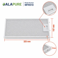 Alapure Metaalfilter geschikt voor AEG 4055101697 325x197x10mm