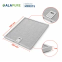 Alapure Metaalfilter geschikt voor AEG 4055110128 300x250x7mm