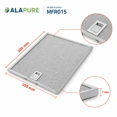 Alapure Metaalfilter geschikt voor AEG 4055110128 300x250x7mm