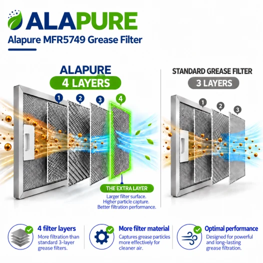 Alapure Metaalfilter geschikt voor Siemens 12005749 350x280x8mm