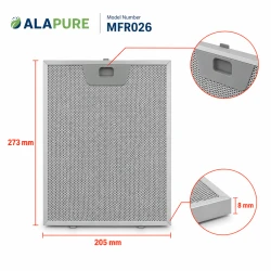 Alapure Metaalfilter geschikt voor Franke 133.0036.291 273x205x8mm