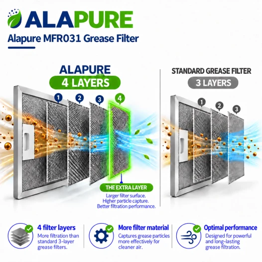 Alapure Metaalfilter geschikt voor Elica 452x148x14mm GF02VC