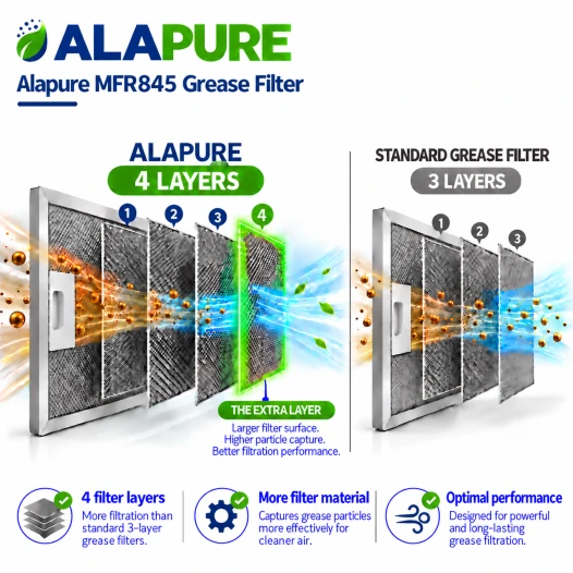 Alapure Metaalfilter geschikt voor Siemens 746789 / 00746789 165x302mm