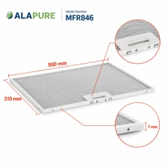 Alapure Metaalfilter geschikt voor Junker 432785 / 00432785 310x500x7mm