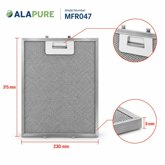 Alapure Metaalfilter geschikt voor Novy 315x230mm 506-8030