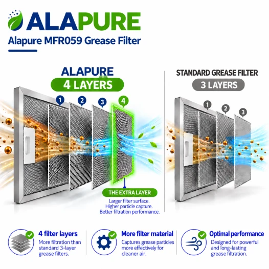 Alapure Metaalfilter geschikt voor Balay 363095 / 00363095 320x280x8mm
