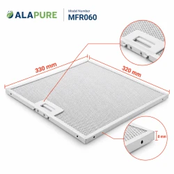 Alapure Metaalfilter geschikt voor Neff 362381 / 00362381 320x330mm