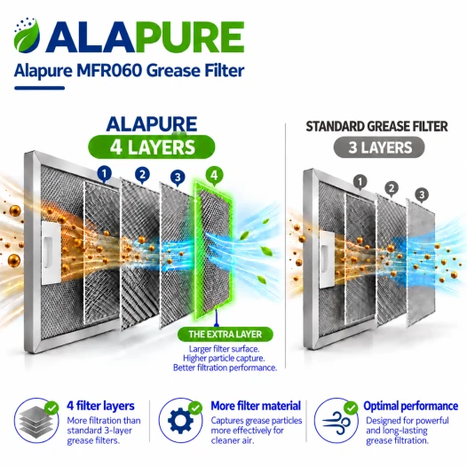 Alapure Metaalfilter geschikt voor Balay 362381 / 00362381 320x330mm