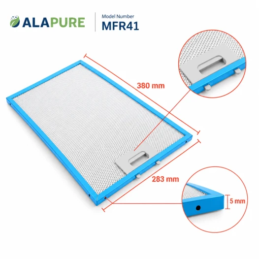 Alapure Metaalfilter geschikt voor Siemens 422872 / 00422872 380x283x8mm