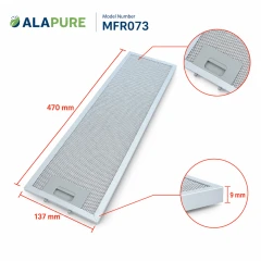 Alapure Metaalfilter geschikt voor Electrolux 50287157007 470x137mm