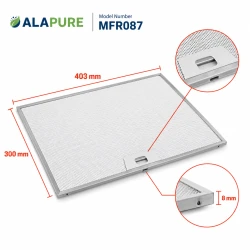 Alapure Metaalfilter geschikt voor Zanussi 50287544006 403x300x8mm