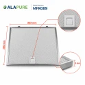 Alapure Metaalfilter geschikt voor IKEA 4055366613 333x295x8mm