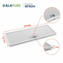 Alapure Metaalfilter geschikt voor Zanussi 50286534008 137x410mm (2St.)