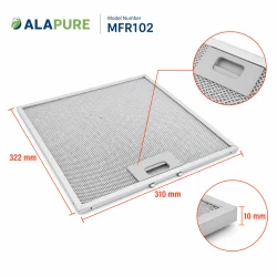 Alapure Metaalfilter geschikt voor Gorenje 184756 322x310x10mm