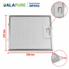 Alapure Metaalfilter geschikt voor Elica GF04MC 227x224x9mm