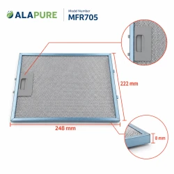 Alapure Metaalfilter geschikt voor Turboair GF04MC 248x222mm