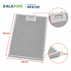Alapure Metaalfilter geschikt voor Smeg 380x290mm GF03RB