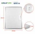 Alapure Metaalfilter geschikt voor Elica GRI0121275A 357x270x9mm